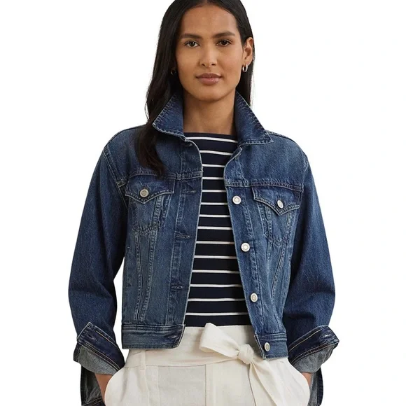 Ralph Lauren Women’s Classic Denim Trucker Jacket XS - Picture 2 of 10